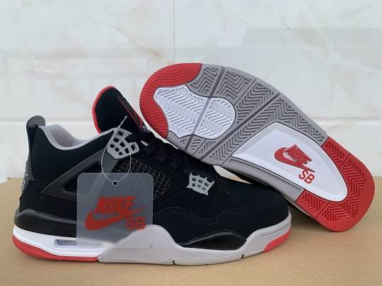 (image for) AIR JORDAN 4 Retro Bred Nike SB Men's Shoes-3